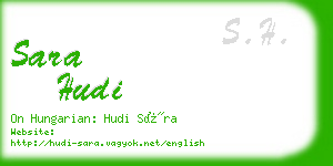 sara hudi business card